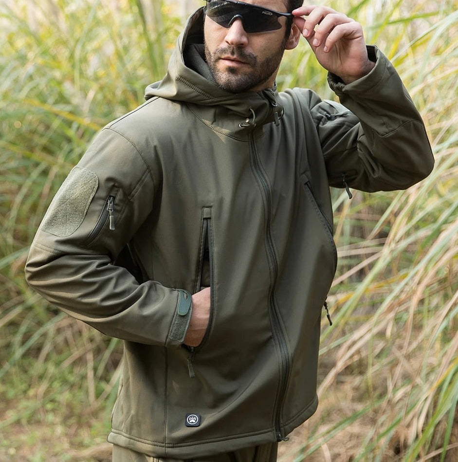 Complete unisex outdoor set, waterdicht, winddicht en warm met fleecevoering, ideaal voor herenavontuur.