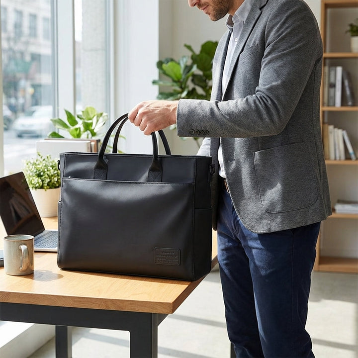 Unisex waterafstotende laptop schoudertas (DryCarrier) met organizer voor dagelijks gebruik en reizen.