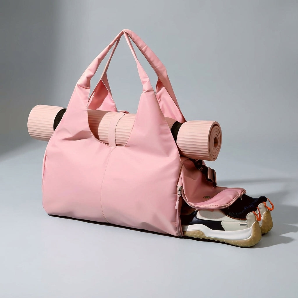Unisex waterafstotende sporttas met handige externe riemen voor het veilig meenemen van een yogamat.