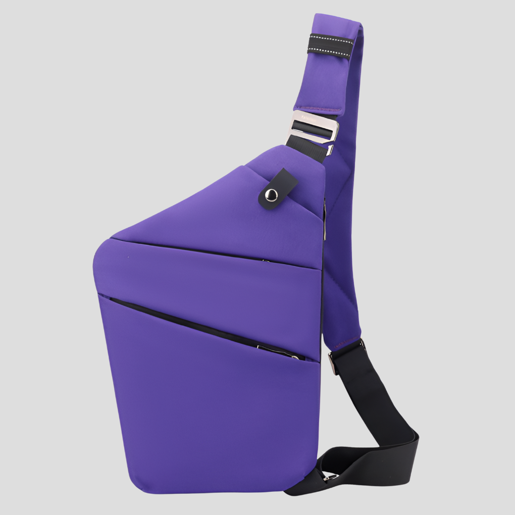 De waterdichte nylon schoudertas in een neutrale kleur, geschikt voor zowel mannen als vrouwen.