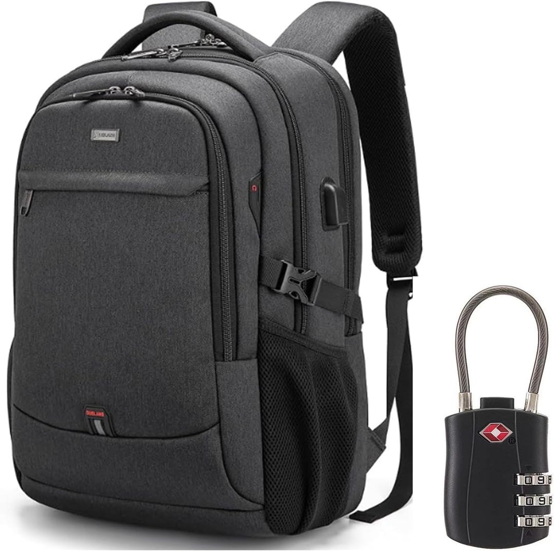 Unisex waterdichte reis laptoprugzak met USB-poort en slimme opbergvakken.