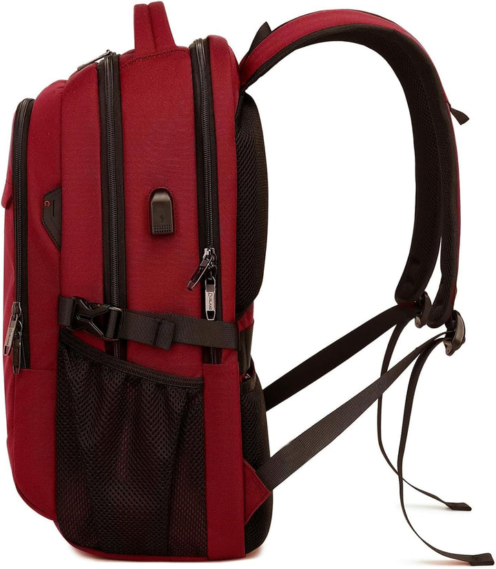 Waterdichte reis laptoprugzak met slimme vakken en USB-poort voor georganiseerd reizen.