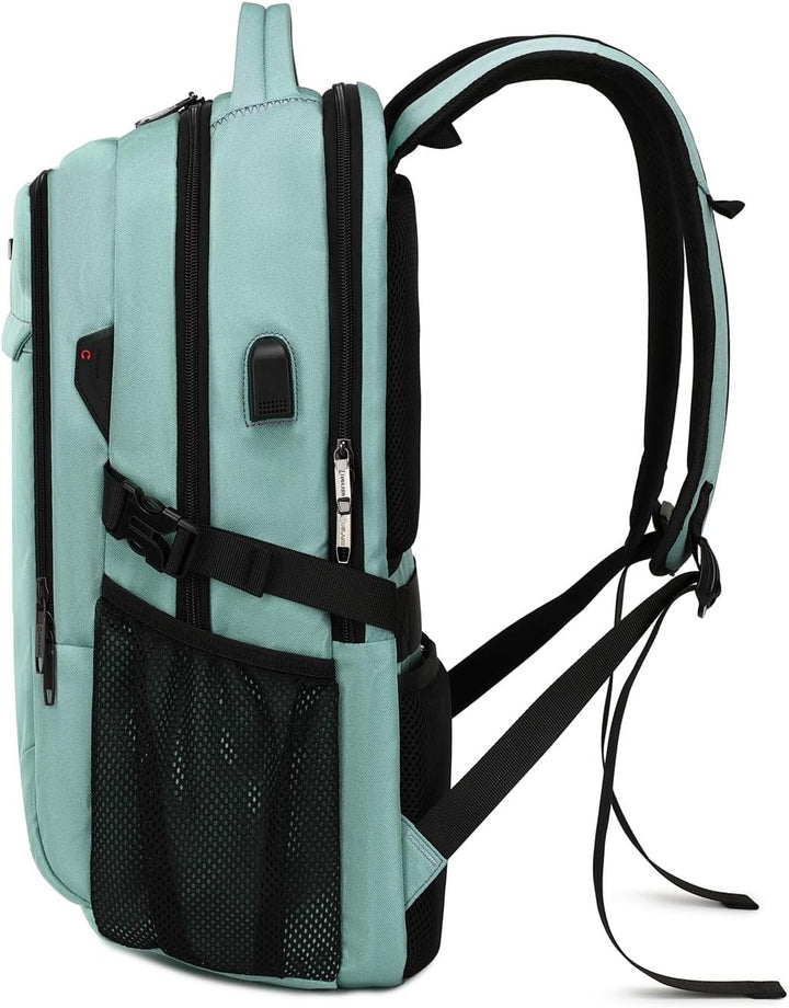 Moderne waterdichte pendelrugzak, unisex, met laptopbescherming en USB-aansluiting.