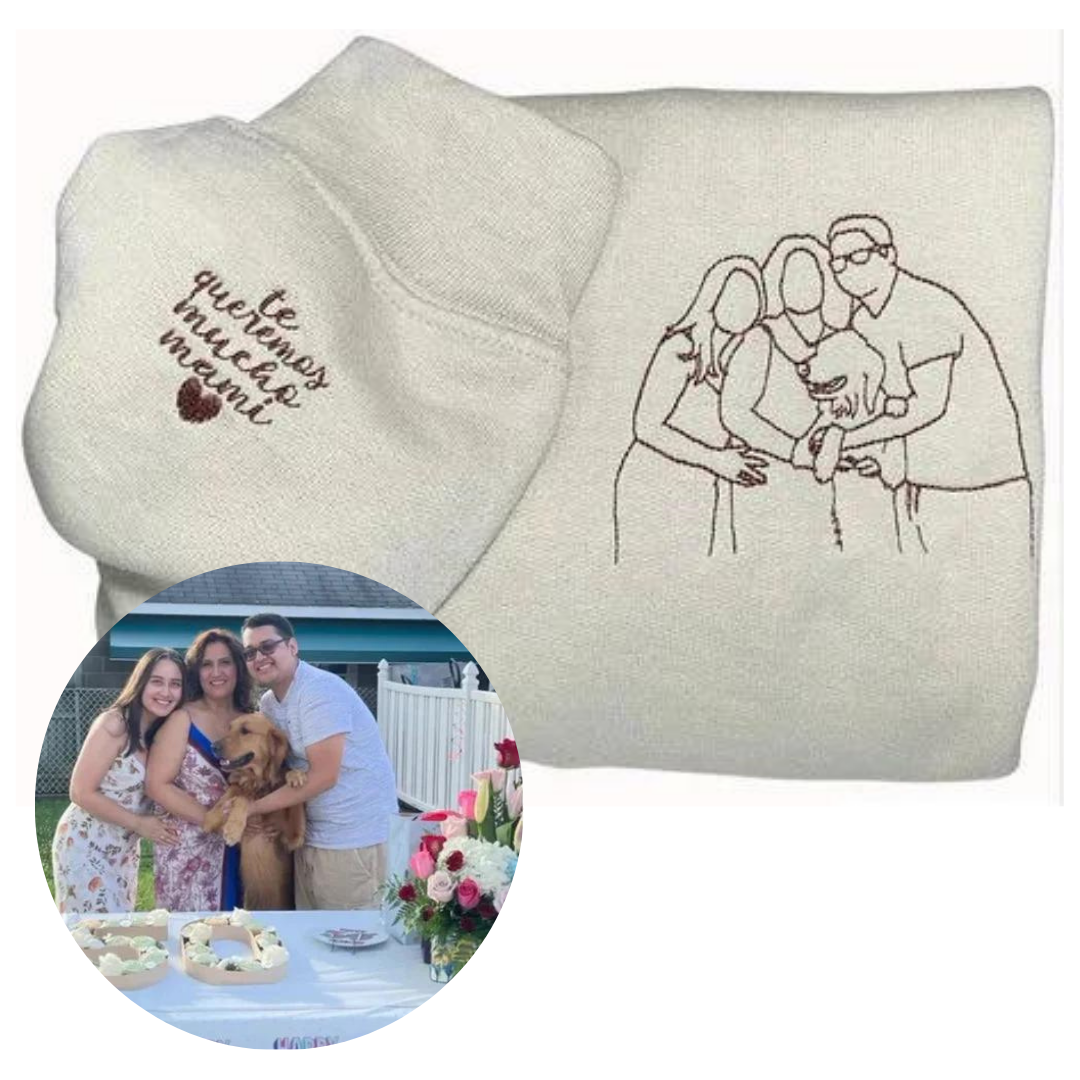 Unisex kleding met gepersonaliseerd borduurwerk: t-shirt, sweatshirt of hoodie als uniek en blijvend cadeau.