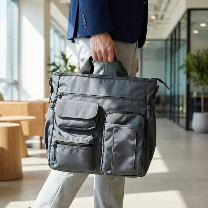 Unisex zakelijke aktetas van Worklinq met schouderband, ideaal voor laptop en kantoororganisatie.