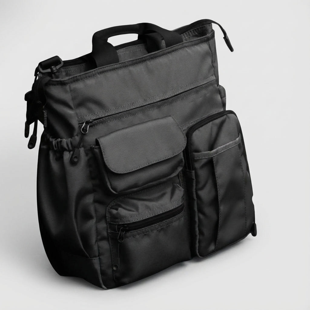 Veelzijdige unisex aktetas met schouderband, geschikt als laptoptas voor zakelijk reizen en dagelijks kantoorwerk.