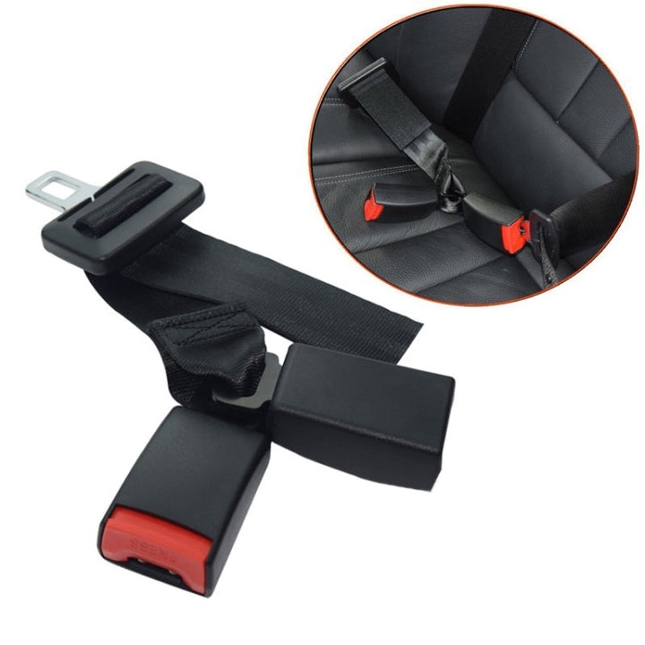 Universele autogordel verlengset, zwart, voor extra comfort en ruimte in elke auto. Eenvoudig te installeren.