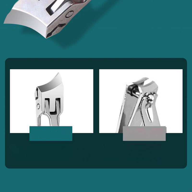 Ergonomische RVS nagelknipper, speciaal ontworpen voor comfortabele en nauwkeurige nagelverzorging.