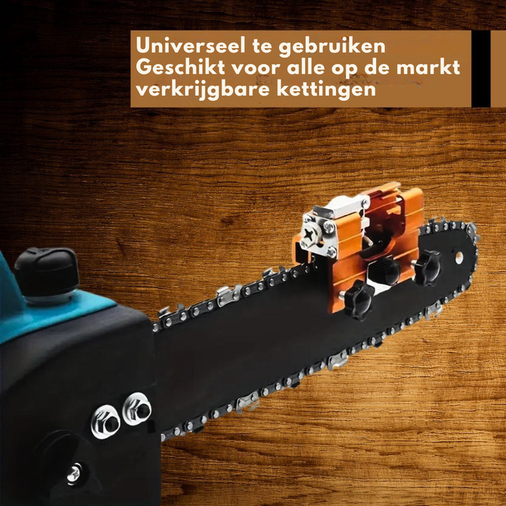 ProfiSaw kettingslijper voor moeiteloos slijpen, transformeert botte kettingzagen in scherp gereedschap.