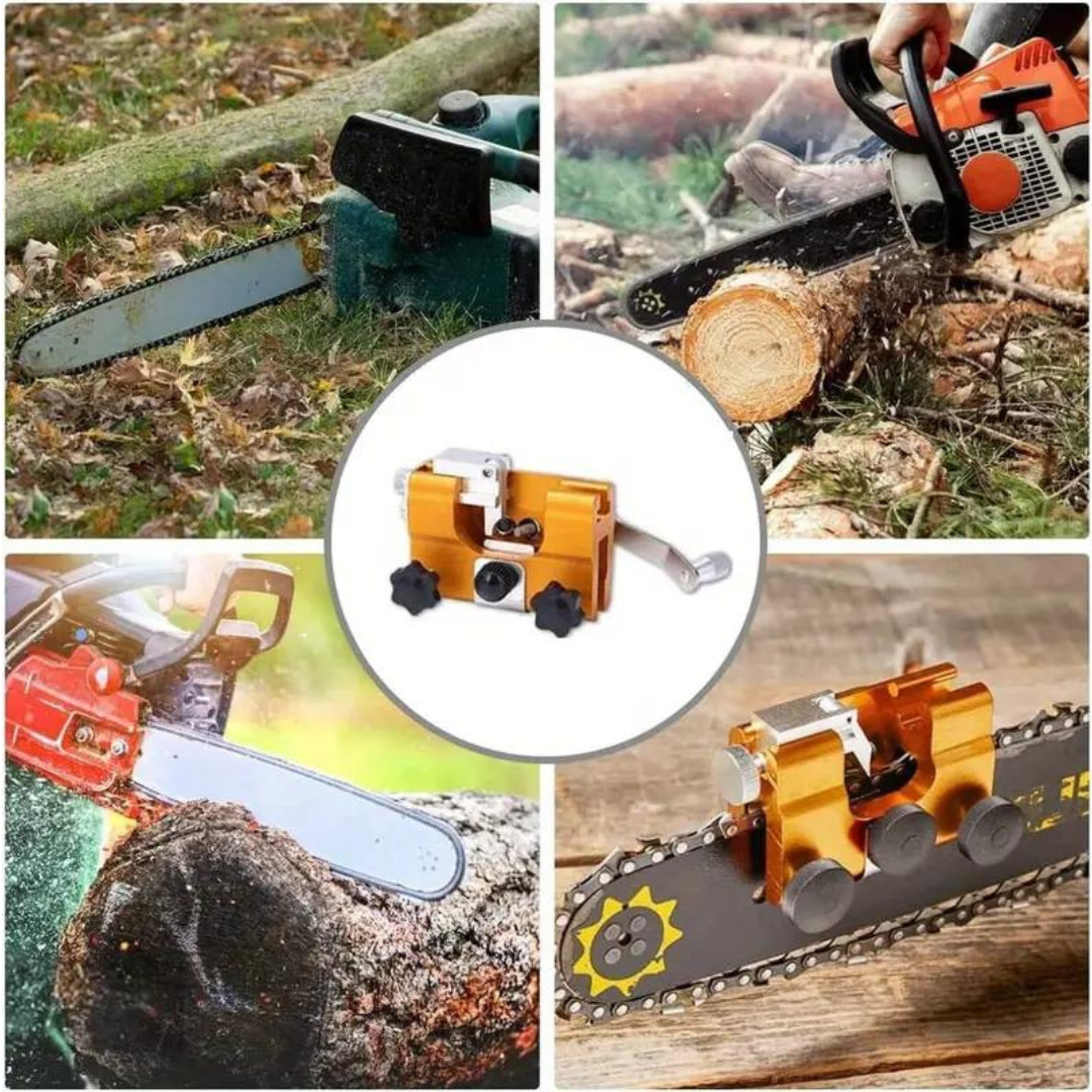 Scherpe kettingzaag dankzij ProfiSaw kettingslijper. Optimaliseer uw gereedschap voor tuinieren en bosbouw.