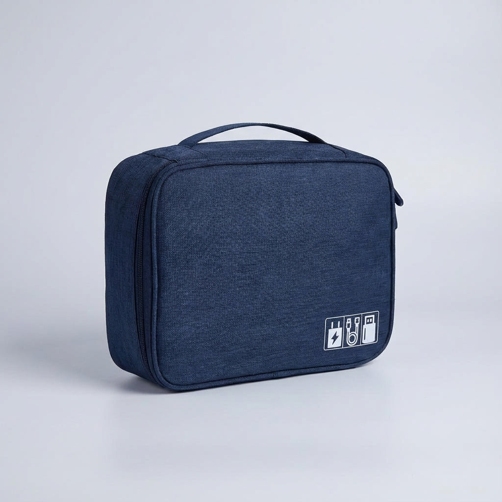Praktische TechTidy reisorganizer, ideaal voor het efficiënt ordenen van tech gadgets en accessoires in koffer.