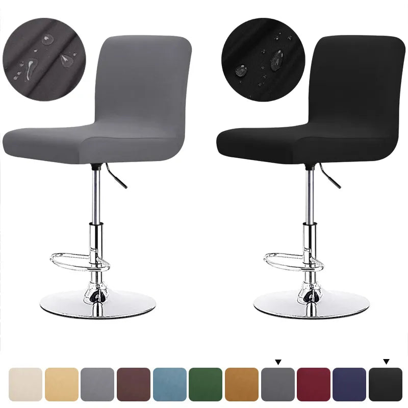 Universele stretch barstoelhoes, waterdicht polyester katoen, vernieuw uw stoelen moeiteloos.