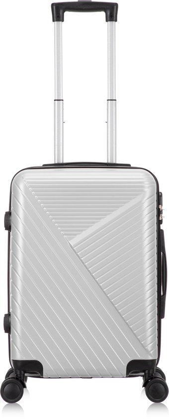 Zwarte Valencia reiskoffer met 360° wielen, perfecte reisaccessoire voor gemakkelijke bagage.