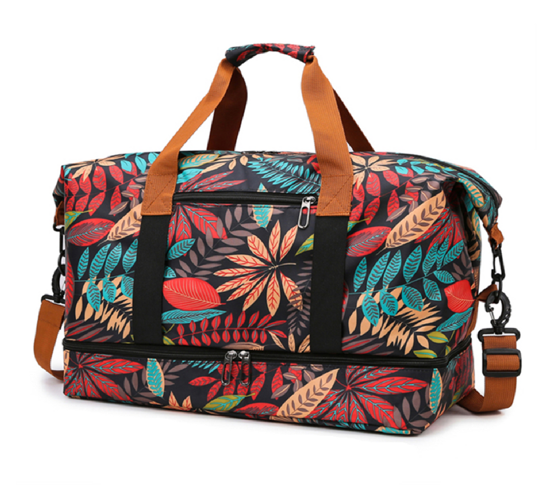 "Veelzijdige sport- en reistas met ergonomische schouderbanden, waterbestendig polyester, ruime opbergruimte, in diverse kleu