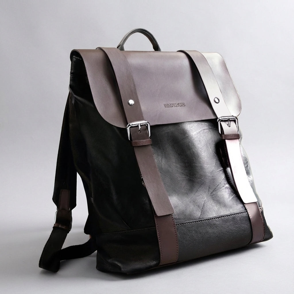 Luxe Velluno waterdichte leren laptoptas voor unisex, met georganiseerde compartimenten voor werk of studie.
