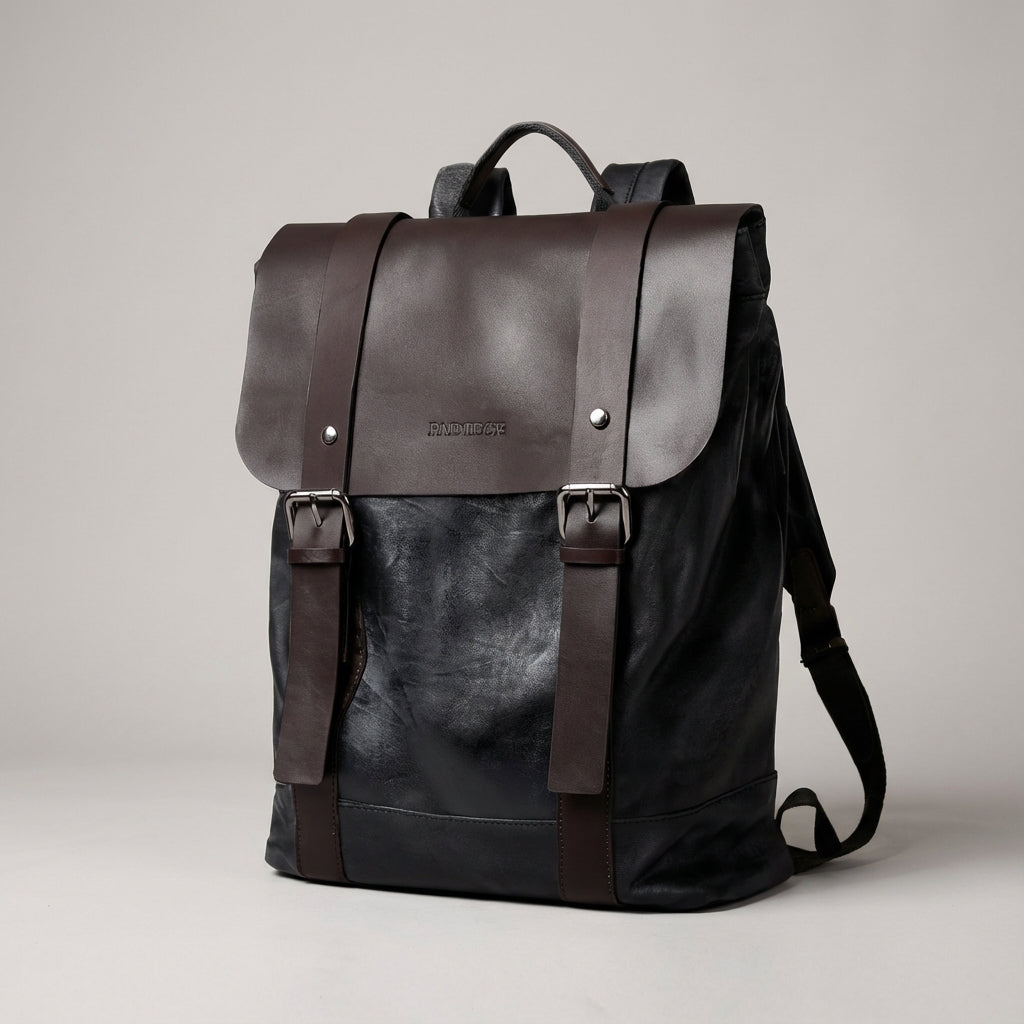 Duurzame Velluno waterdichte lederen rugzak, veelzijdig als laptoptas, reis- of zakelijke tas voor unisex.