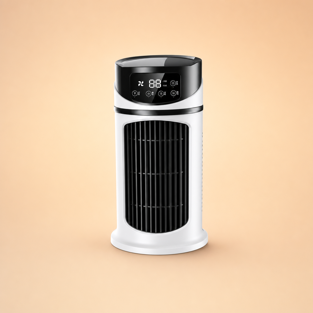 Ventora draagbare 3-in-1 USB bureau luchtkoeler voor persoonlijke verkoeling in kantoor of thuis tijdens de zomer.