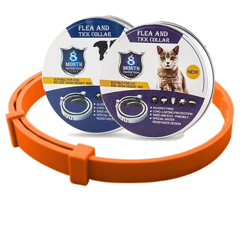 Vlooienband voor hond en kat, 8 maanden effectieve bescherming tegen plagen. Verstelbaar en waterdicht.