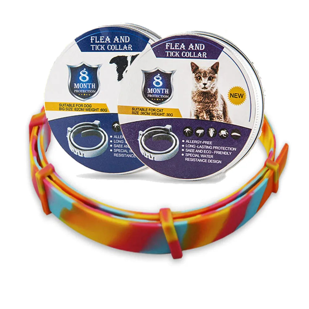 Betrouwbare vlooien- en tekenhalsband. 8 maanden langdurige bescherming voor uw hond of kat.