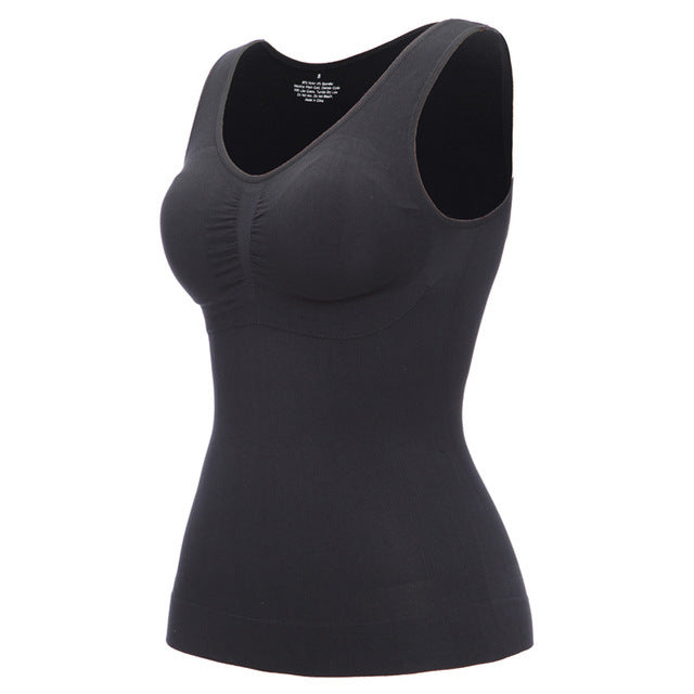 Vespera naadloze corrigerende dames tanktop. Met ingebouwde BH voor een slanker en comfortabel figuur.