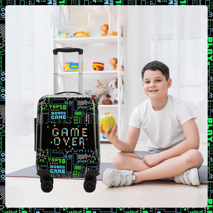 Kinderbagage set 5-delig: harde koffer en rugzak. Klaar voor elk schoolreisje, logeerpartij of vakantie.