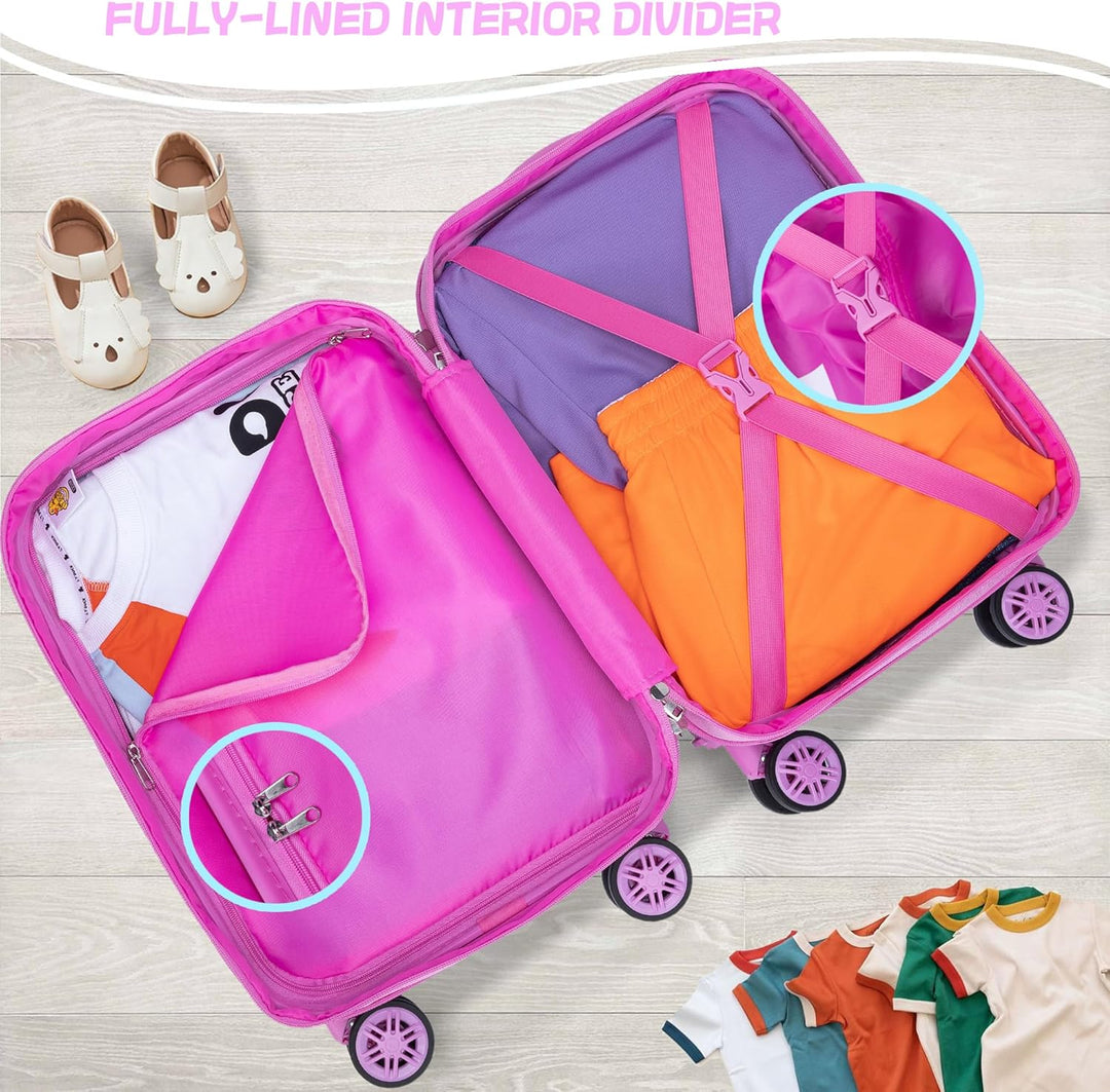 Set kinderbagage met harde koffer, spinnerwielen en rugzak. Handig voor elke vakantie of uitje.
