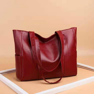 "Vintage leren schoudertas dames, ruim interieur, echt leer, verstelbare riem, tijdloze elegante tas, casual & formeel."