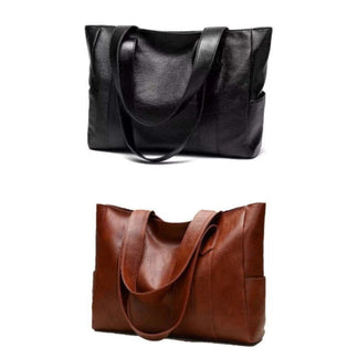"Vintage leren schoudertas dames, ruim interieur, echt leer, verstelbare riem, tijdloze elegante tas, casual & formeel."