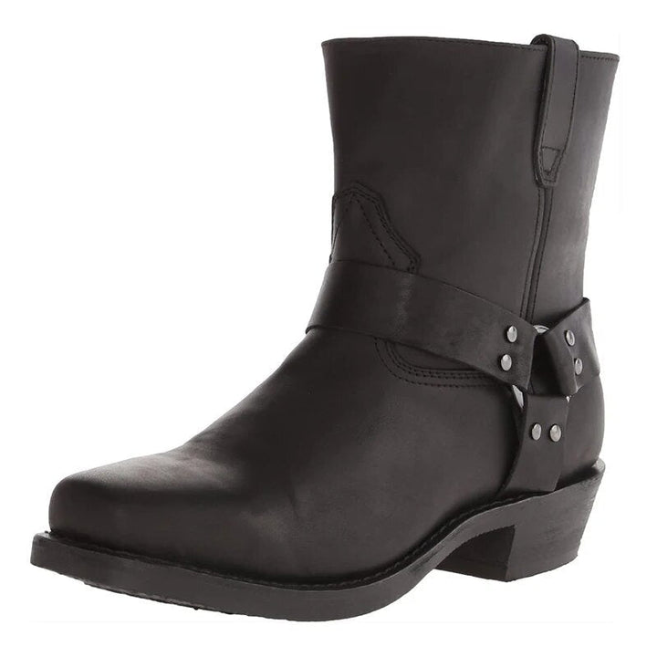 "Vintage Western herenlaarzen in donkerbruin, lichte en comfortabele constructie, ideale cowboy stijl voor avontuur en stad."