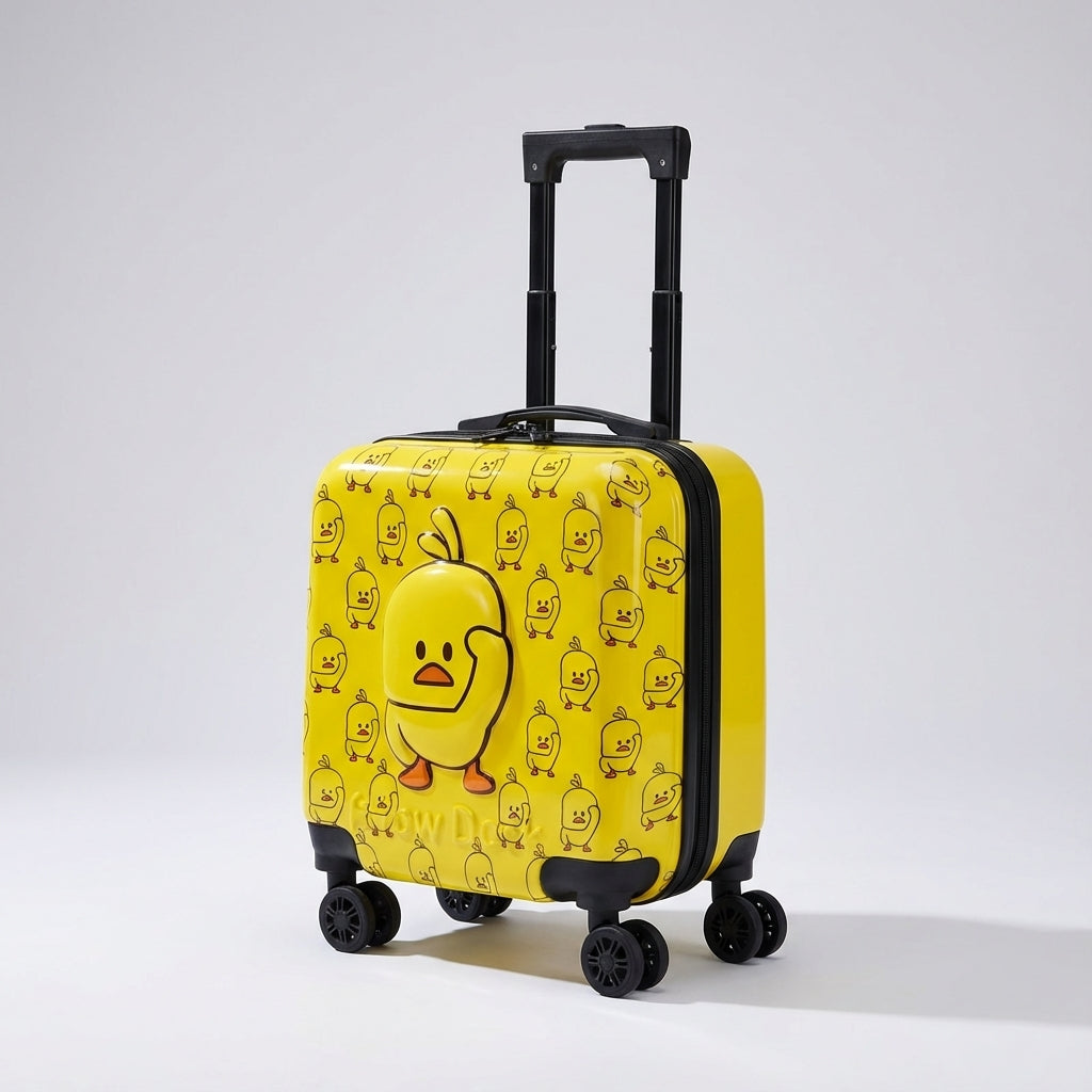 Ruime TotsCase kinderkoffer met interieur voor speelgoed en kleding; compacte handbagage voor kleine reizigers.