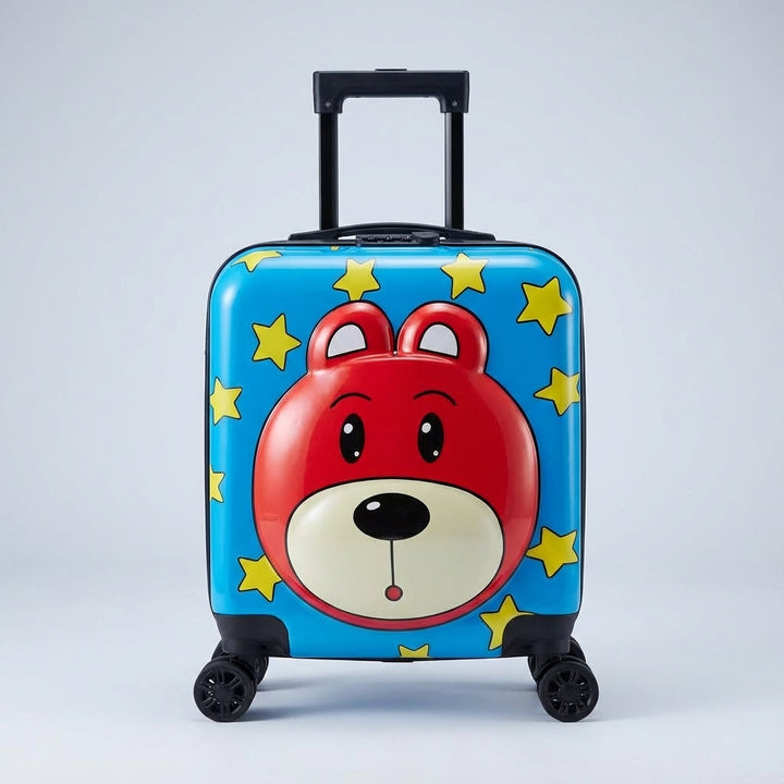 Compacte TotsCase kinderkoffer, perfect als handbagage voor jonge reizigers, klaar voor een vrolijk avontuur.
