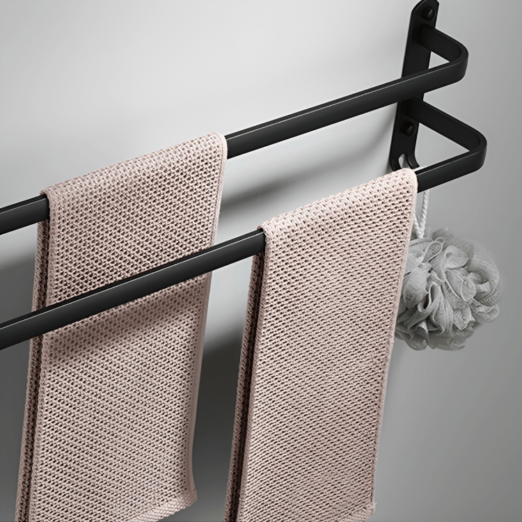 Close-up van het aluminium wandrek, toont de stevige constructie en afwerking.
