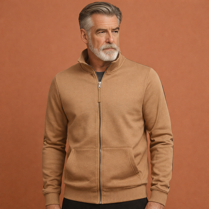Praktisch herenvest met rits en ruime zakken, perfect voor het opbergen van essentials.