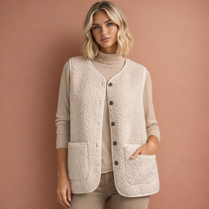 Comfortabel en elegant dames gilet zonder mouwen, perfect als bovenkleding voor koudere dagen.