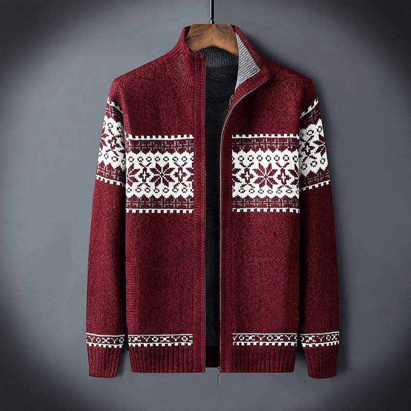 Praktisch heren ritsvest van gebreid fleece, een warme en veelzijdige nieuwe aanwinst.