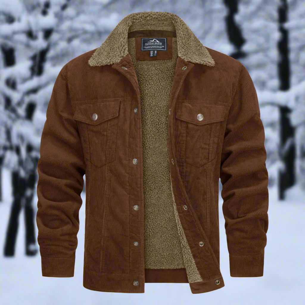 Warm heren spijkerjack met zachte voering, ideaal voor koude winter- en herfstdagen. Comfortabel en stijlvol.
