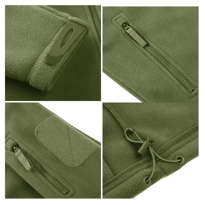 Heren warm jack met functionele ritszakken en hoge kraag, uitstekend voor outdoor, wandelen en dagelijks comfort.