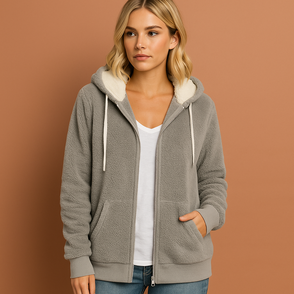 Stijlvol dames vest met rits, perfect voor de winter, zacht en comfortabel, lange mouwen.