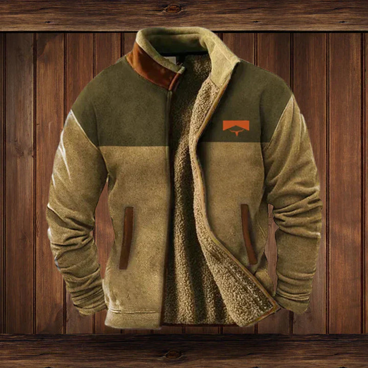 Robuuste heren winterjas met karakteristieke westernstijl, ideaal als warme casual buitenkleding voor elke man.