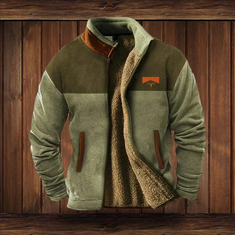 Stijlvolle, warme heren winterjas. Essentiële casual mode bovenkleding voor de moderne man in westernstijl.