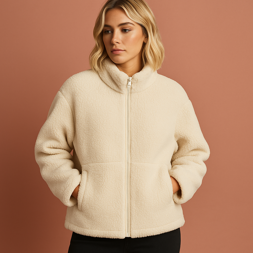 Warme & stijlvolle teddy winterjas voor dames. Comfortabele, elegante bovenkleding, ideaal voor herfst en winter.