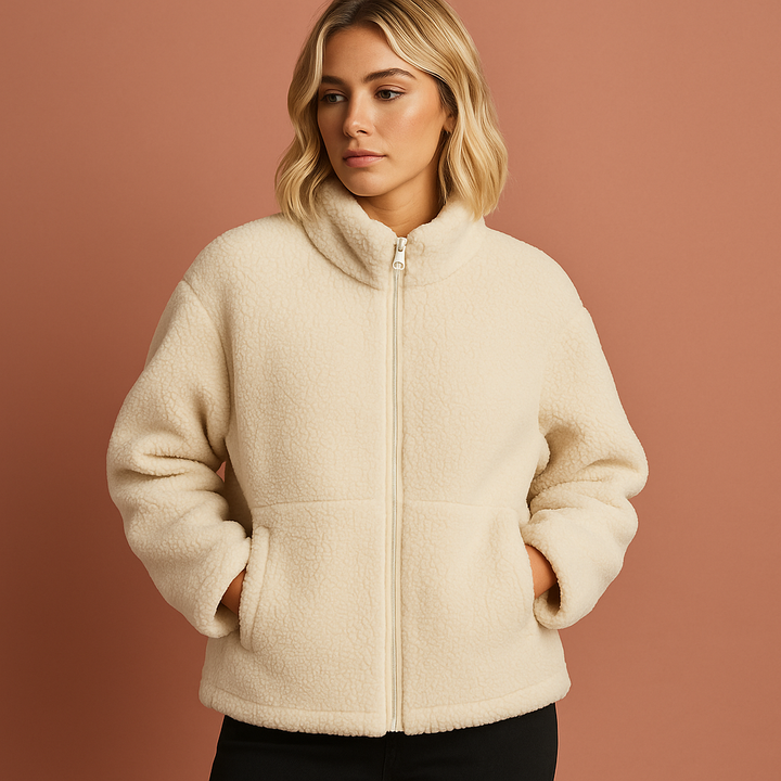 Warme & stijlvolle teddy winterjas voor dames. Comfortabele, elegante bovenkleding, ideaal voor herfst en winter.
