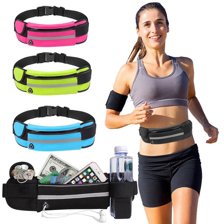 Comfortabel reflecterend heuptasje, waterdicht en verstelbaar voor hardlopen en fitness.