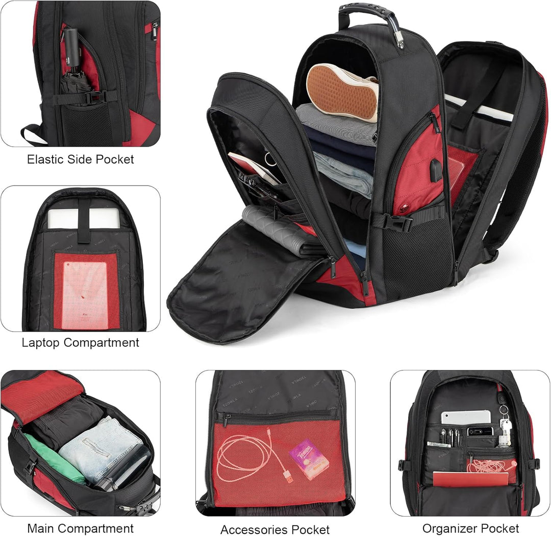 Robuuste anti-diefstal laptoprugzak met USB-poort, waterdicht en comfortabel voor werk en studie.