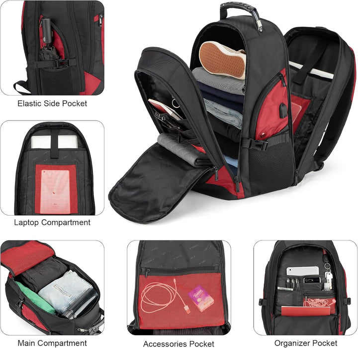 Robuuste anti-diefstal laptoprugzak met USB-poort, waterdicht en comfortabel voor werk en studie.