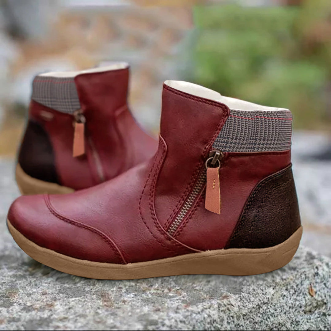 Trendy dames herfstmode enkellaarsjes, waterdicht en anti-slip, bieden comfort en warmte in de winter.
