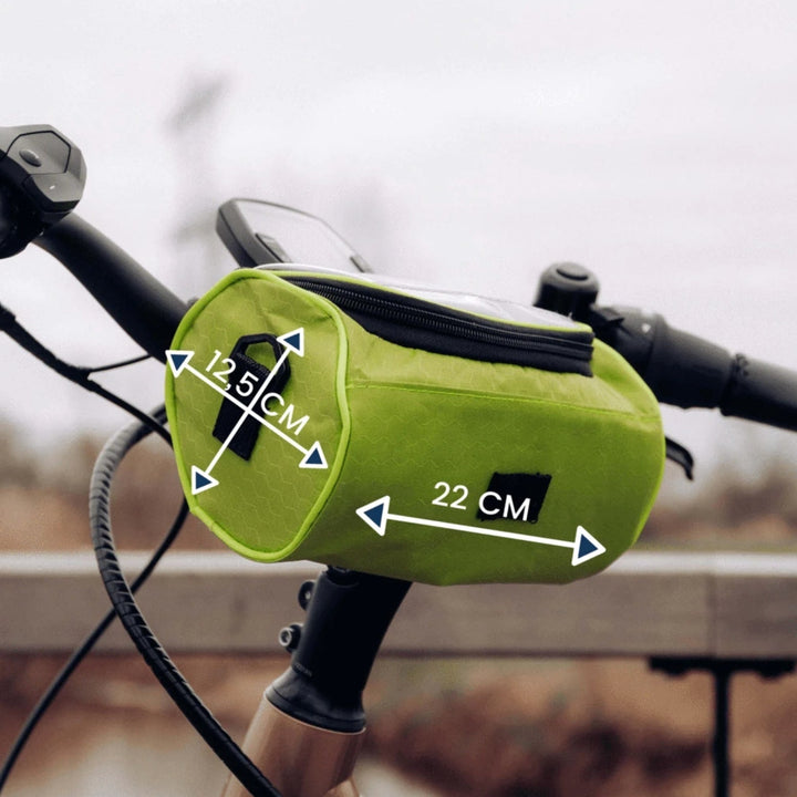 Handige stuur fietstas met waterdicht touchscreen, universeel design, voor het veilig meenemen van je smartphone en spullen.