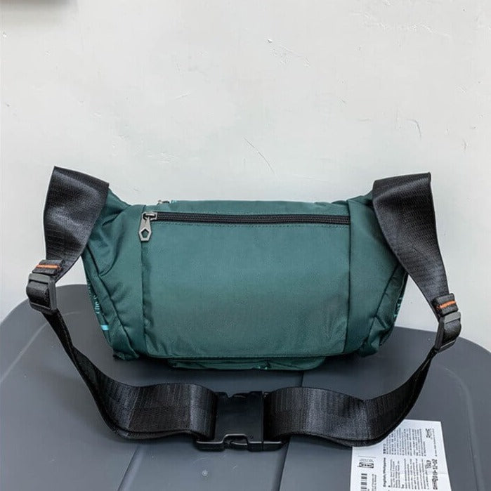 Duurzame nylon waterdichte heren heuptas/schoudertas, compact voor dagelijks gebruik, reizen of outdoor.
