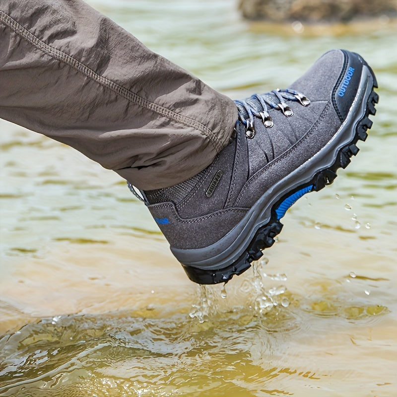 "Waterdichte heren hiking schoenen, robuust ontwerp, antislipzool voor grip, geschikt voor avontuur in alle weersomstandighed