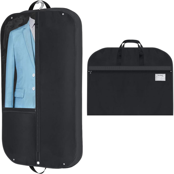 Waterdichte Oxford kledingtas (2-pack) voor pakken en jurken; ideaal voor stofvrij opbergen en reizen.